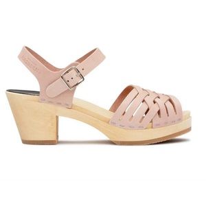 COPY - Swedish Hasbeens. Braided high pink. Size 39 clogs